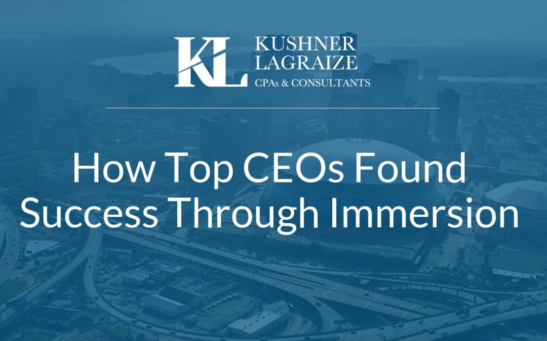 How Top CEOs Found Success Through Immersion
