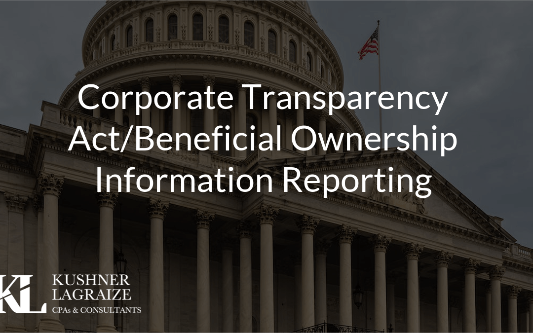 Corporate Transparency Act/Beneficial Ownership Information Reporting