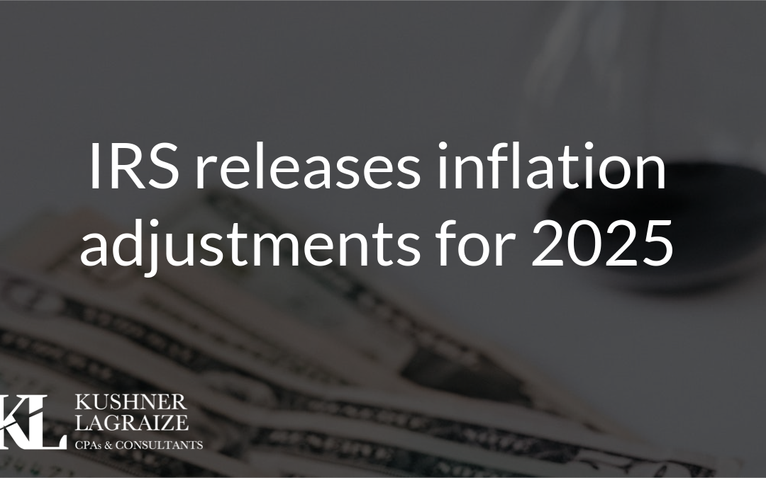 IRS releases inflation adjustments for 2025