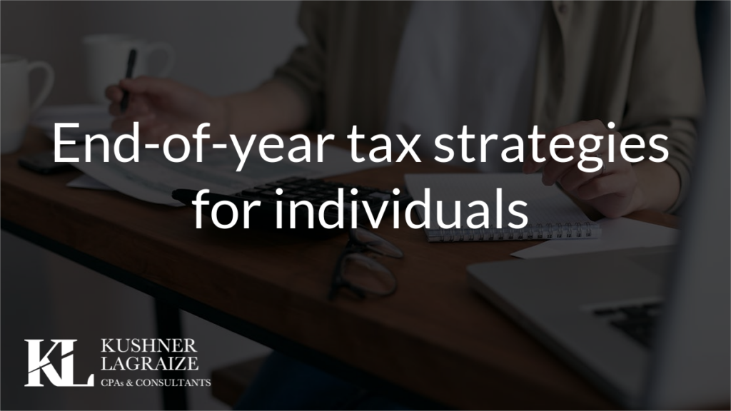 End-of-year tax strategies for individuals