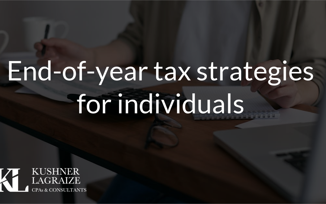 End-of-year tax strategies for individuals