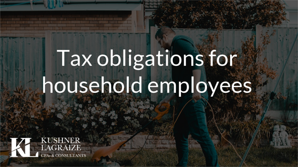 Tax obligations for household employees