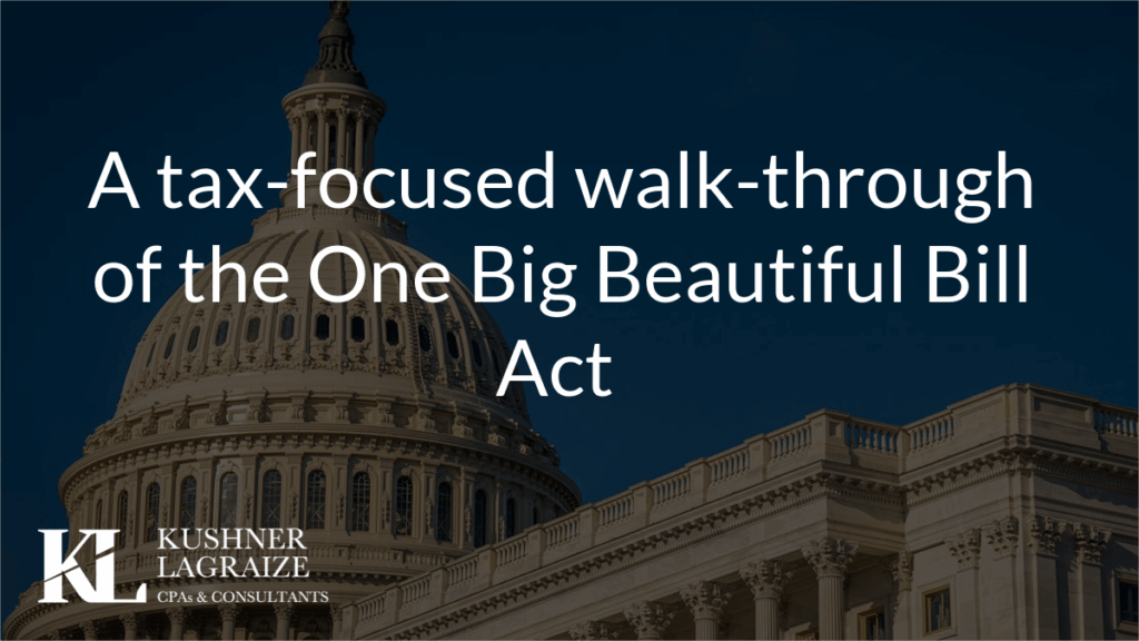 A tax-focused walk-through of the One Big Beautiful Bill Act 