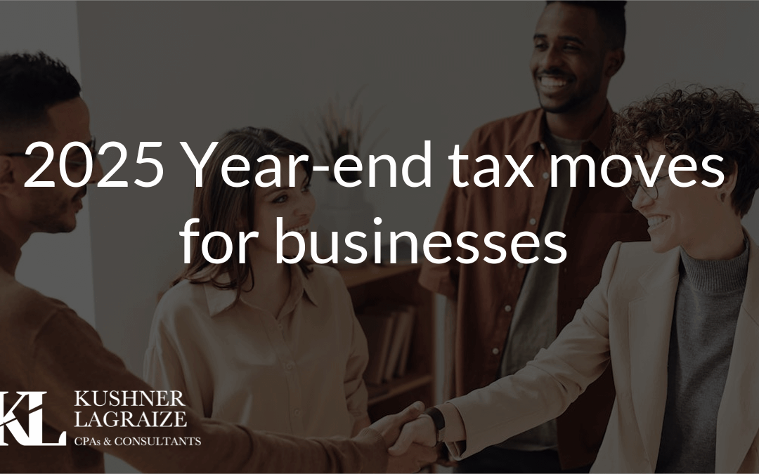 2025 Year-end tax moves for businesses