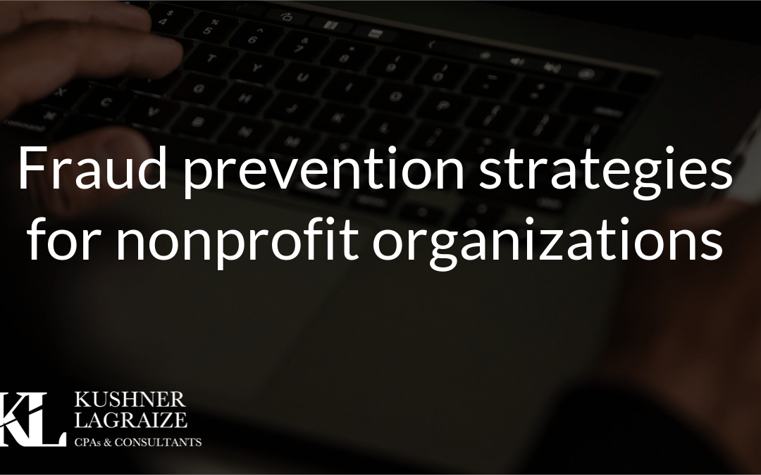 Fraud prevention strategies for nonprofit organizations